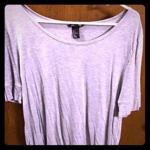 Gray 3/4 length top